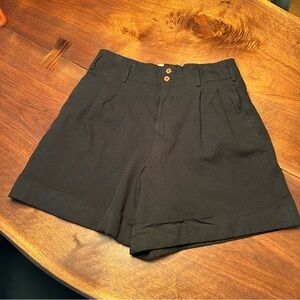 Comme des Garçons black wide tailored shorts